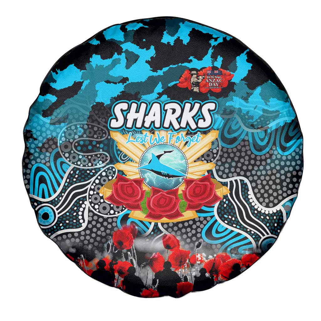 Sharks ANZAC Day Spare Tire Cover Australian Army - Lest We Forget