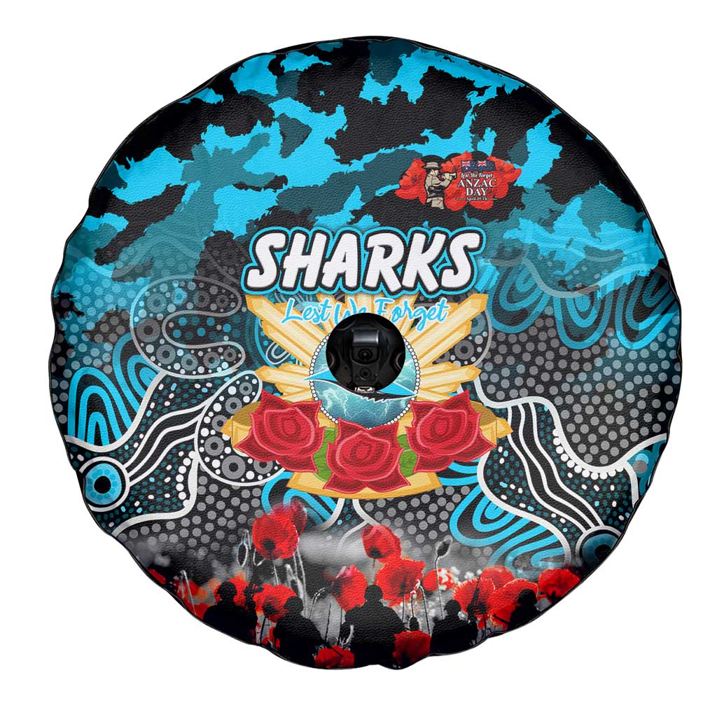 Sharks ANZAC Day Spare Tire Cover Australian Army - Lest We Forget