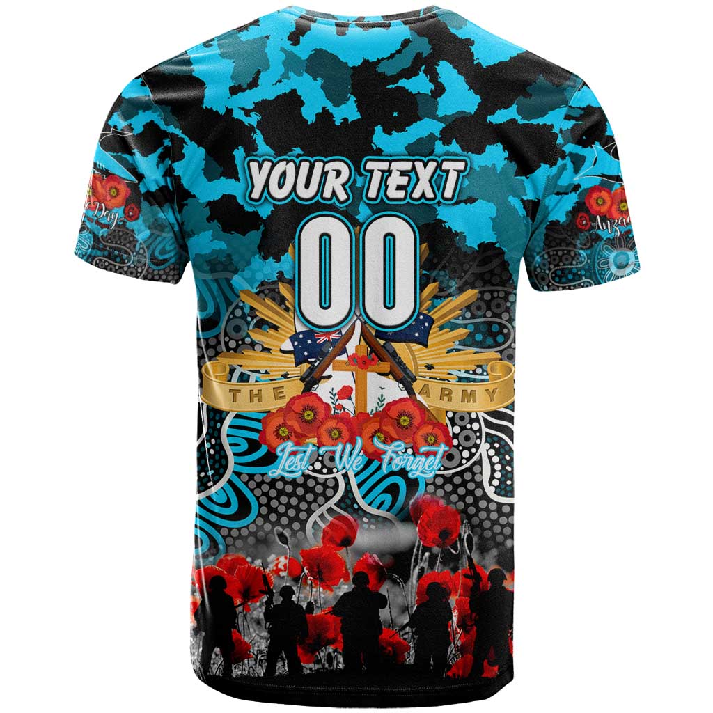 Personalized Sharks ANZAC Day T Shirt Australian Army - Lest We Forget