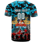 Personalized Sharks ANZAC Day T Shirt Australian Army - Lest We Forget