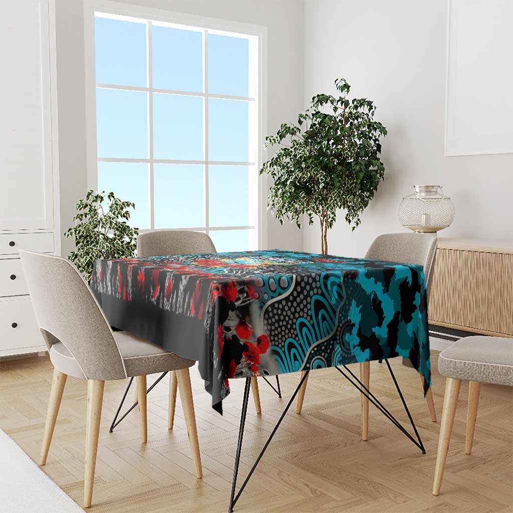 Sharks ANZAC Day Tablecloth Australian Army - Lest We Forget