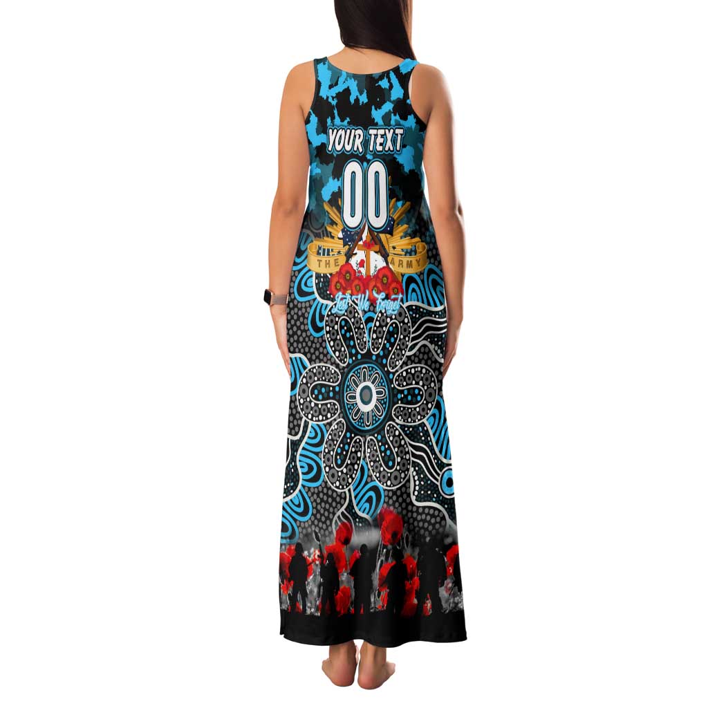 Personalized Sharks ANZAC Day Tank Maxi Dress Australian Army - Lest We Forget