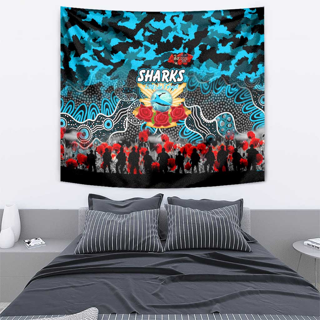 Sharks ANZAC Day Tapestry Australian Army - Lest We Forget