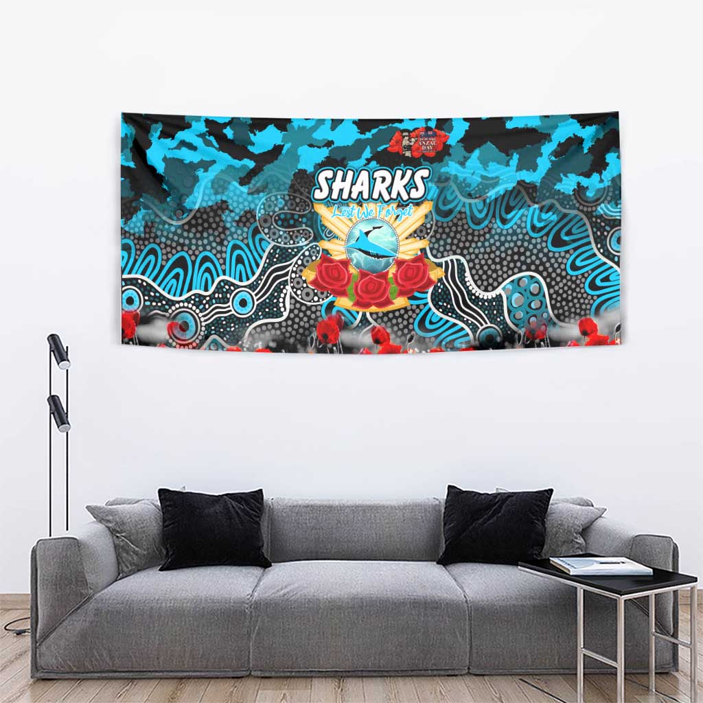 Sharks ANZAC Day Tapestry Australian Army - Lest We Forget