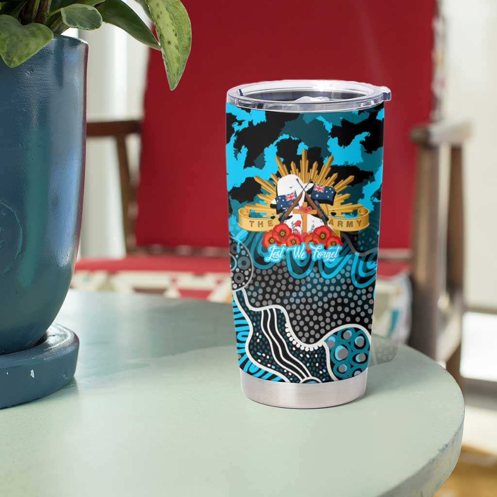 Personalized Sharks ANZAC Day Tumbler Cup Australian Army - Lest We Forget