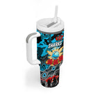 Personalized Sharks ANZAC Day Tumbler With Handle Australian Army - Lest We Forget