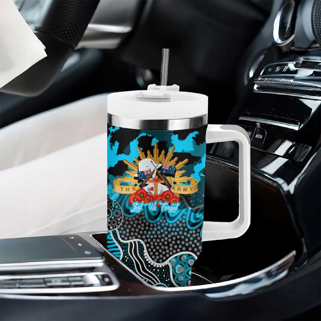 Personalized Sharks ANZAC Day Tumbler With Handle Australian Army - Lest We Forget