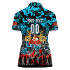 Personalized Sharks ANZAC Day Women Polo Shirt Australian Army - Lest We Forget