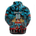 Personalized Sharks ANZAC Day Zip Hoodie Australian Army - Lest We Forget