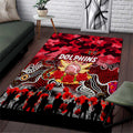 Dolphins ANZAC Day Area Rug Australian Army - Lest We Forget