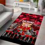 Dolphins ANZAC Day Area Rug Australian Army - Lest We Forget