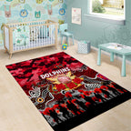 Dolphins ANZAC Day Area Rug Australian Army - Lest We Forget