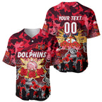 Personalized Dolphins ANZAC Day Baseball Jersey Australian Army - Lest We Forget