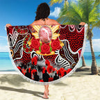 Dolphins ANZAC Day Beach Blanket Australian Army - Lest We Forget
