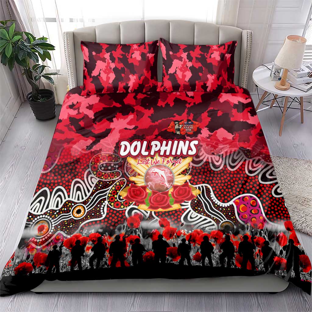 Dolphins ANZAC Day Bedding Set Australian Army - Lest We Forget
