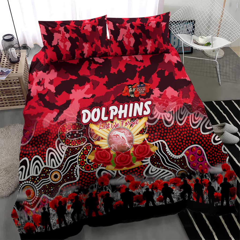 Dolphins ANZAC Day Bedding Set Australian Army - Lest We Forget