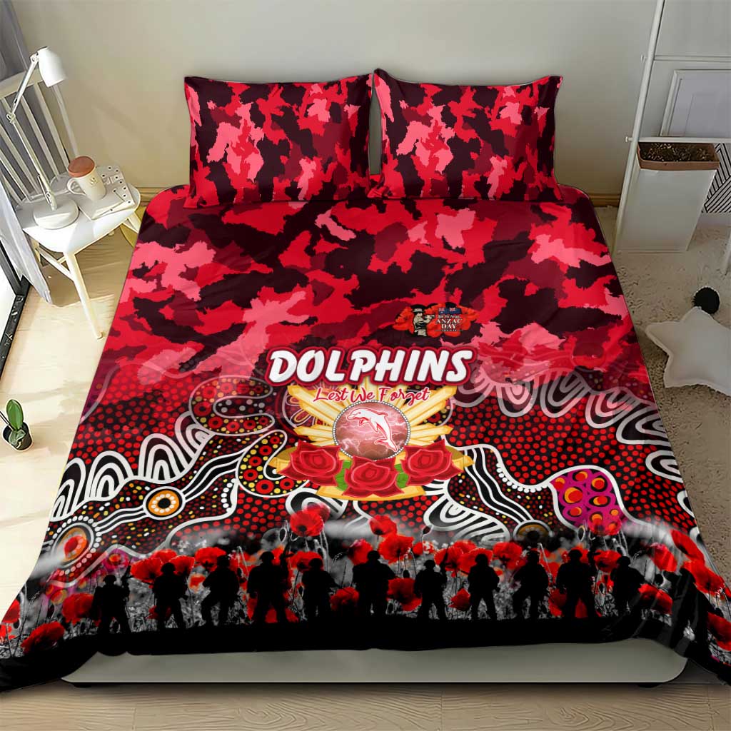 Dolphins ANZAC Day Bedding Set Australian Army - Lest We Forget