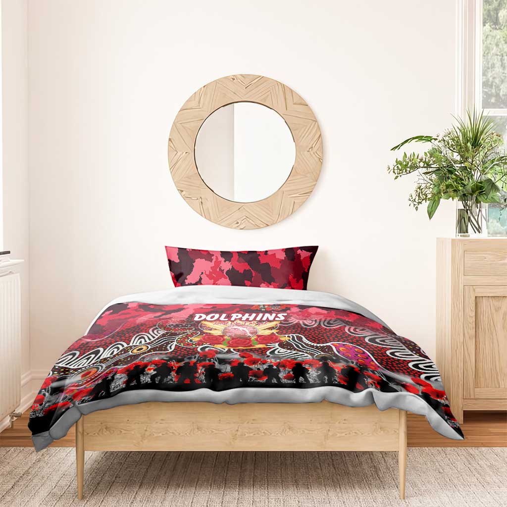 Dolphins ANZAC Day Bedding Set Australian Army - Lest We Forget