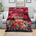 Dolphins ANZAC Day Blanket Australian Army - Lest We Forget