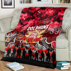Dolphins ANZAC Day Blanket Australian Army - Lest We Forget