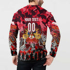 Personalized Dolphins ANZAC Day Button Sweatshirt Australian Army - Lest We Forget