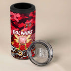 Personalized Dolphins ANZAC Day 4 in 1 Can Cooler Tumbler Australian Army - Lest We Forget