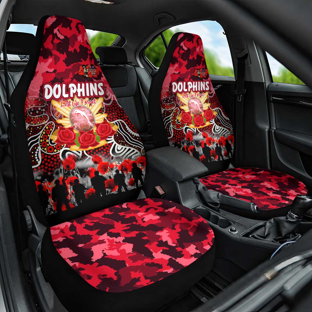 Dolphins ANZAC Day Car Seat Cover Australian Army - Lest We Forget