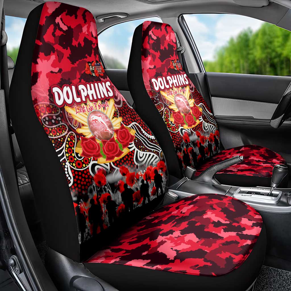 Dolphins ANZAC Day Car Seat Cover Australian Army - Lest We Forget