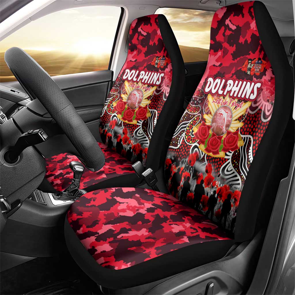 Dolphins ANZAC Day Car Seat Cover Australian Army - Lest We Forget