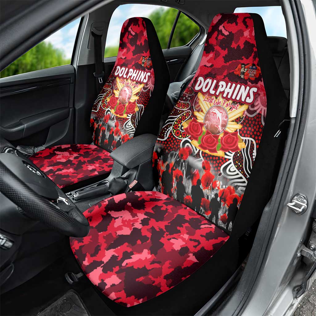 Dolphins ANZAC Day Car Seat Cover Australian Army - Lest We Forget