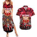 Personalized Dolphins ANZAC Day Couples Matching Summer Maxi Dress and Hawaiian Shirt Australian Army - Lest We Forget