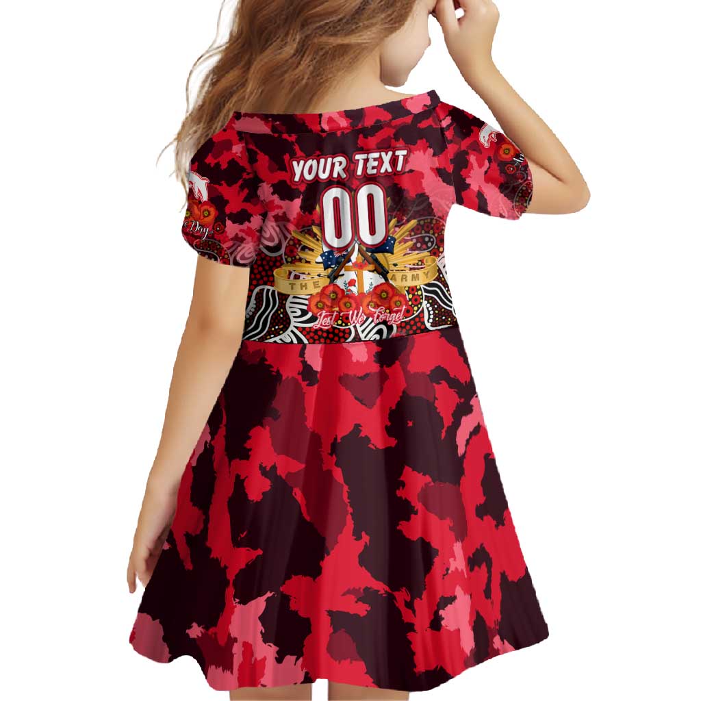Personalized Dolphins ANZAC Day Family Matching Long Sleeve Bodycon Dress and Hawaiian Shirt Australian Army - Lest We Forget
