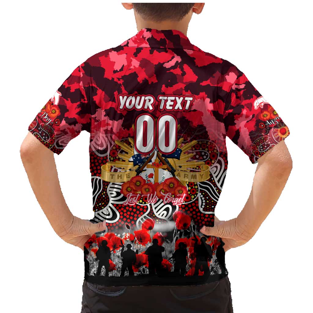 Personalized Dolphins ANZAC Day Family Matching Mermaid Dress and Hawaiian Shirt Australian Army - Lest We Forget