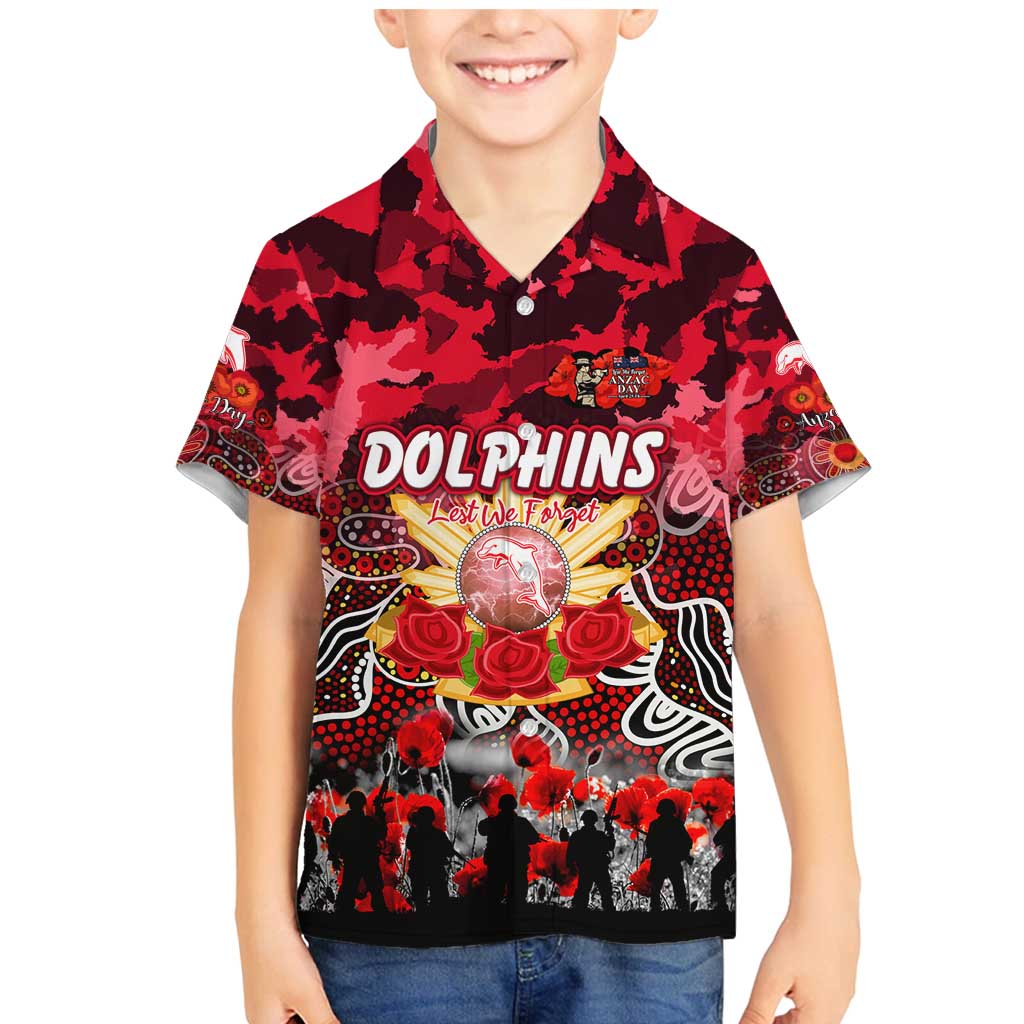Personalized Dolphins ANZAC Day Family Matching Mermaid Dress and Hawaiian Shirt Australian Army - Lest We Forget