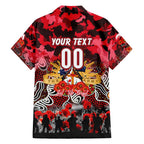 Personalized Dolphins ANZAC Day Family Matching Off Shoulder Maxi Dress and Hawaiian Shirt Australian Army - Lest We Forget