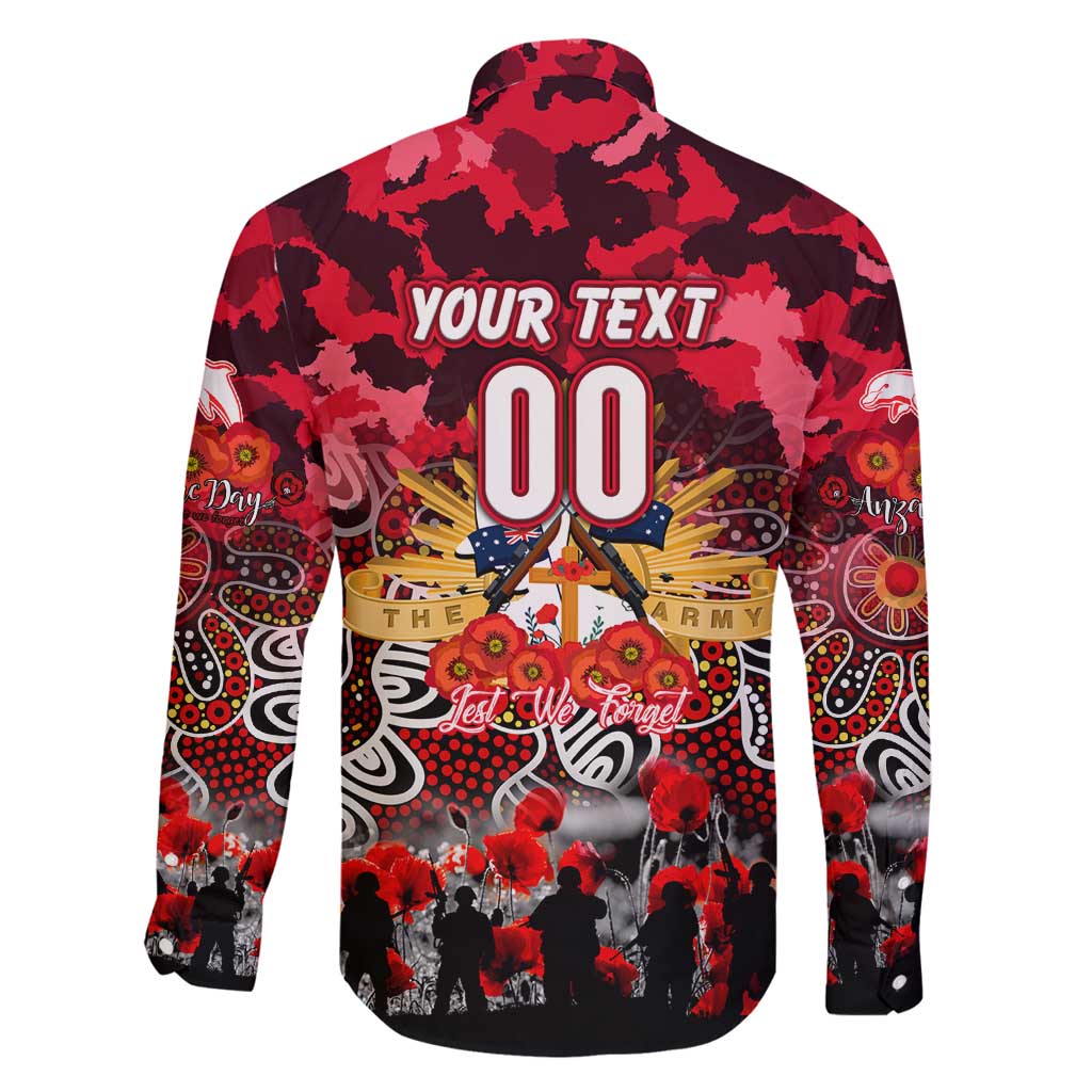 Personalized Dolphins ANZAC Day Family Matching Off Shoulder Maxi Dress and Hawaiian Shirt Australian Army - Lest We Forget