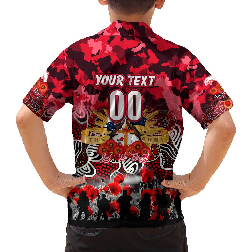 Personalized Dolphins ANZAC Day Family Matching Puletasi and Hawaiian Shirt Australian Army - Lest We Forget