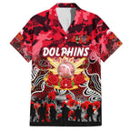 Personalized Dolphins ANZAC Day Family Matching Summer Maxi Dress and Hawaiian Shirt Australian Army - Lest We Forget