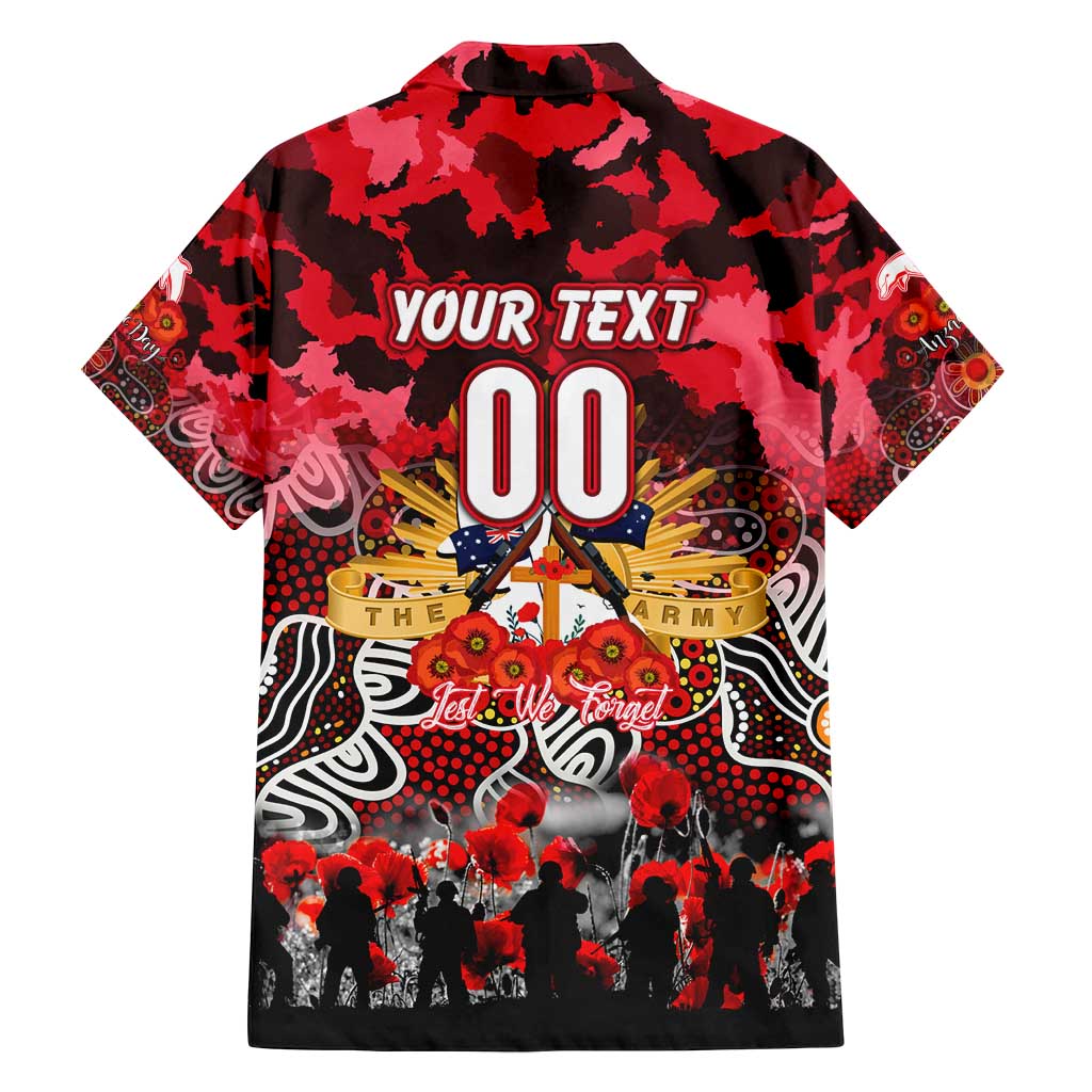 Personalized Dolphins ANZAC Day Family Matching Summer Maxi Dress and Hawaiian Shirt Australian Army - Lest We Forget
