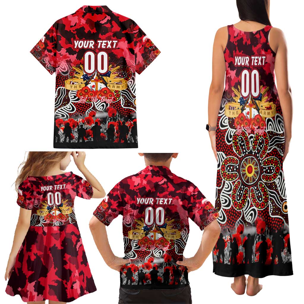Personalized Dolphins ANZAC Day Family Matching Tank Maxi Dress and Hawaiian Shirt Australian Army - Lest We Forget