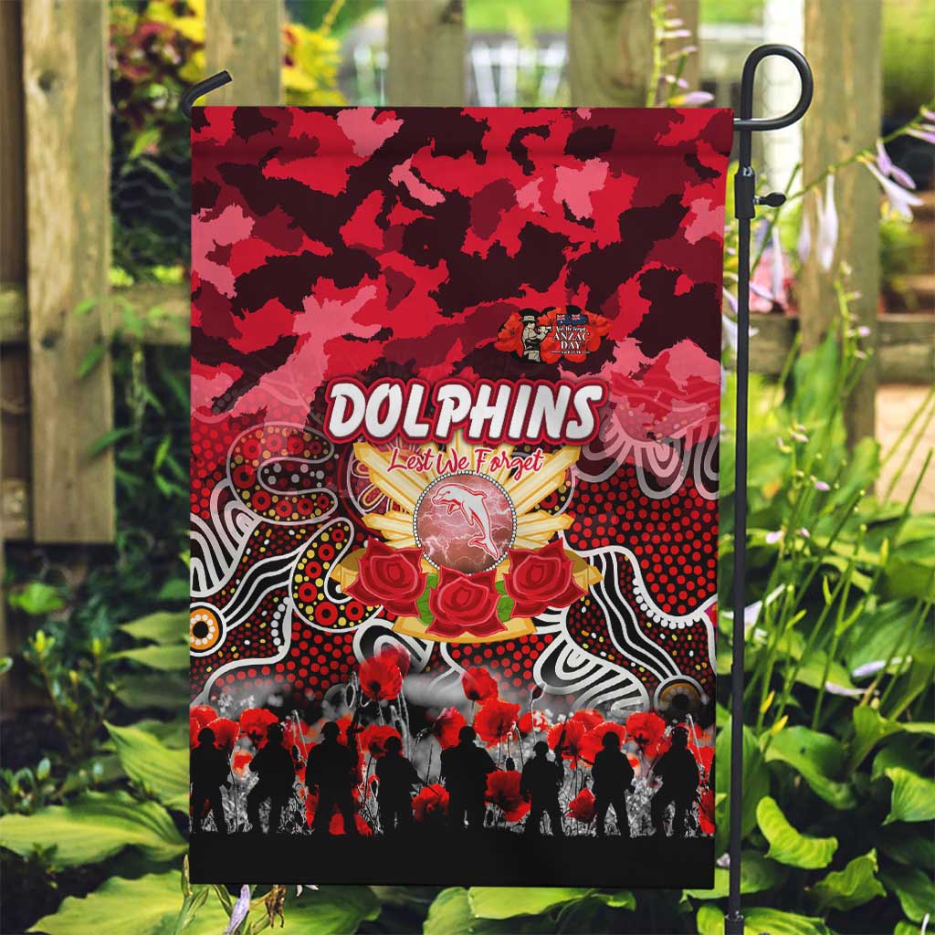 Dolphins ANZAC Day Garden Flag Australian Army - Lest We Forget