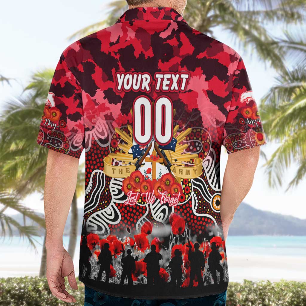 Personalized Dolphins ANZAC Day Hawaiian Shirt Australian Army - Lest We Forget