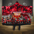 Dolphins ANZAC Day Hooded Blanket Australian Army - Lest We Forget