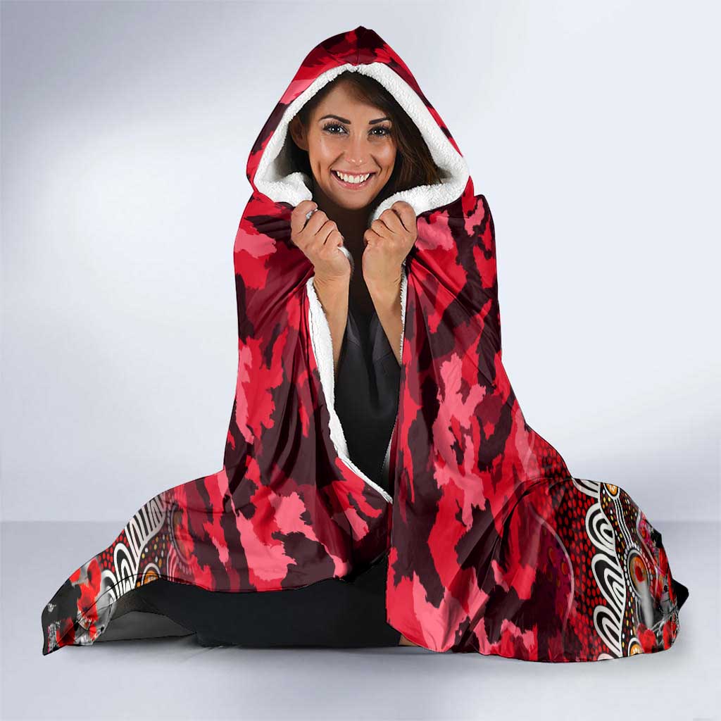 Dolphins ANZAC Day Hooded Blanket Australian Army - Lest We Forget