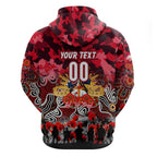 Personalized Dolphins ANZAC Day Hoodie Australian Army - Lest We Forget