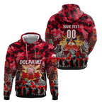 Personalized Dolphins ANZAC Day Hoodie Australian Army - Lest We Forget