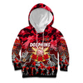 Personalized Dolphins ANZAC Day Kid Hoodie Australian Army - Lest We Forget