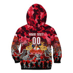 Personalized Dolphins ANZAC Day Kid Hoodie Australian Army - Lest We Forget