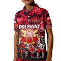 Personalized Dolphins ANZAC Day Kid Polo Shirt Australian Army - Lest We Forget