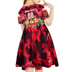 Personalized Dolphins ANZAC Day Kid Short Sleeve Dress Australian Army - Lest We Forget